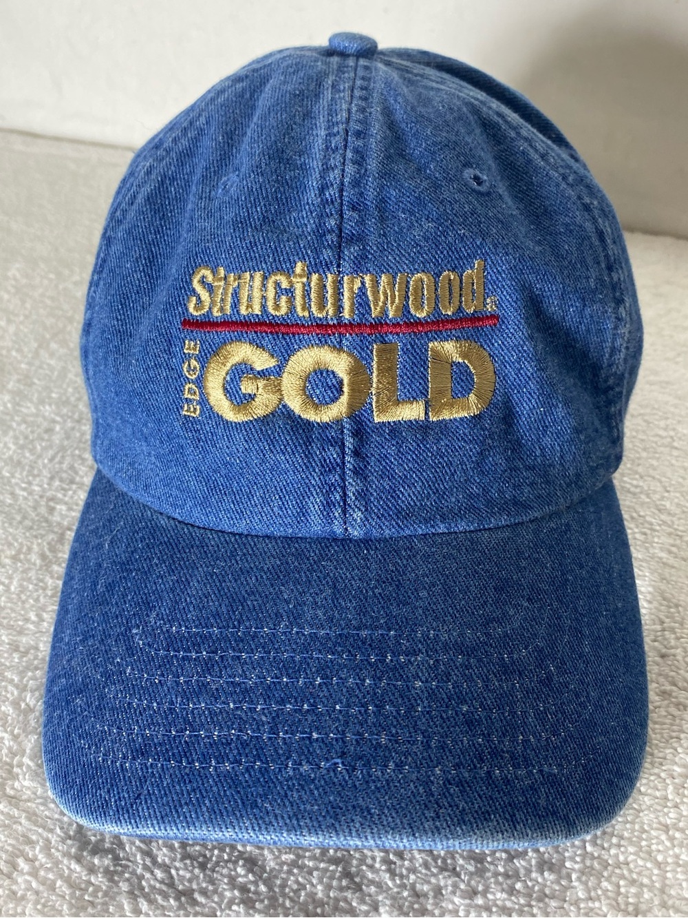 Vintage 90s Blue Wayerhauser Embroidered Logo Ball Cap Hat